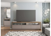 MEUBLE TV VECTOR (3PC) 3 PTS LAMINATED MEL/ CACAO