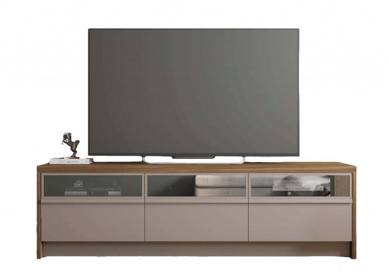 MEUBLE TV VECTOR (3PC) 3 PTS LAMINATED MEL/ CACAO