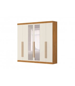 ARMOIRE BERTHA (5PC) 6 PTS + MIRROIR ALMOND CLEAN