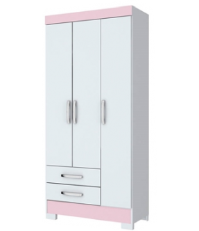 ARMOIRE TIANA REF BE16-66 3 PTS 2 TIRS WHITE / PI