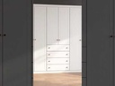 ARMOIRE AMERICANO REF D205-05 (6PC) 4 PTS GRAND + 2PTS PETIT + 4 TIRS WHITE HP