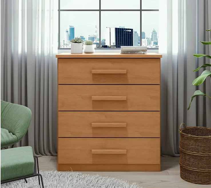 COMMODE BAIAO 4 TIRS ALMOND CLEAN