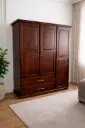 ARMOIRE MELDIANA 3 PTS 2TIRS SAPELE-WHITE INSIDE 