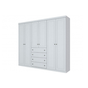 ARMOIRE AMERICANO REF D205-05 (6PC) 4 PTS GRAND + 2PTS PETIT + 4 TIRS WHITE HP
