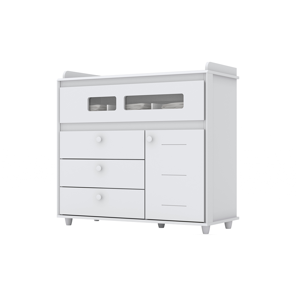 COMMODE AQUARELA REF I712-10 4 TIRS 1PT WHITE