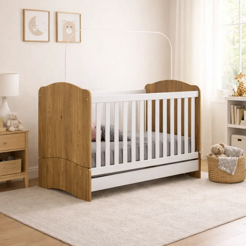 BED BALA DE MENTA (DIY) REF I02-18 BERCEAU RUSTIC/WHITE