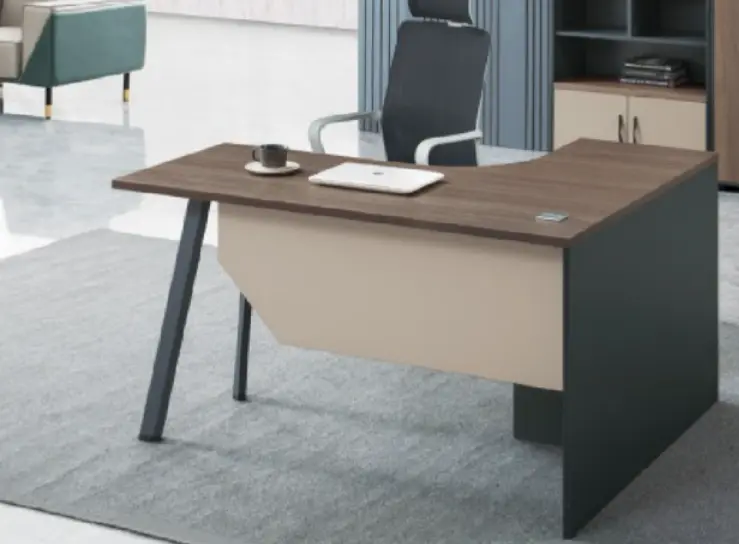 OFFICE TABLE BARTON REF F20A-14AL (3PCS) L SHAPE LEFT TORREYA & DARK GREY
