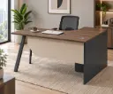 OFFICE TABLE BARTON REF F20A-14AL (3PCS) L SHAPE LEFT TORREYA & DARK GREY