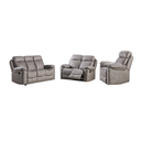 SOFA BROWNFIELD REF HD-1810 SET (3PC) 321 RECLINER REF 0953 LIGHT GREY