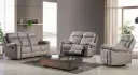 SOFA BROWNFIELD REF HD-1810 SET (3PC) 321 RECLINER REF 0953 LIGHT GREY