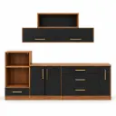 KITCHEN CAMEROON SET BLACK &  BROWN