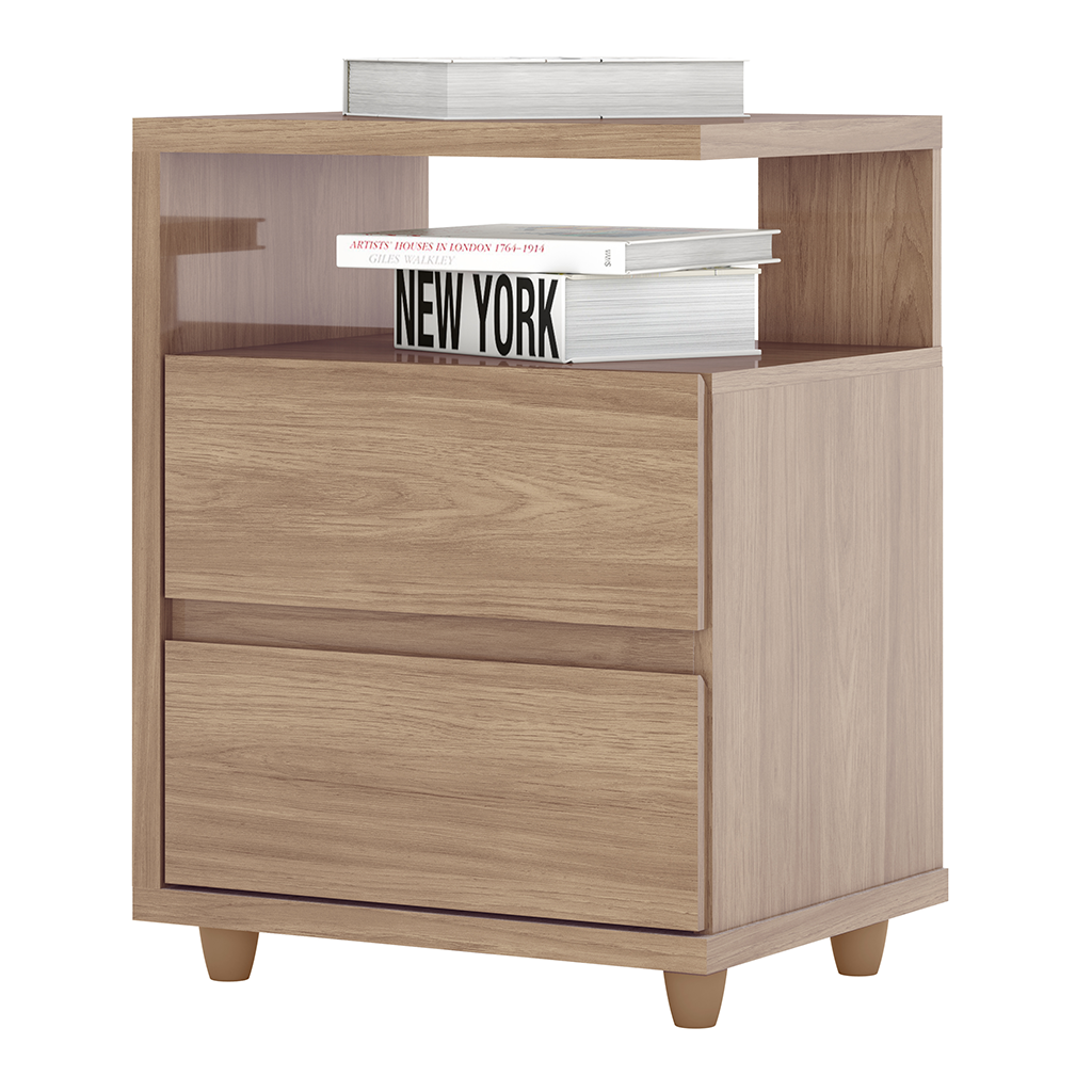 TABLE DE NUIT CAMPECHE (DIY) REF D07-198 2 TIRS JEQUITIBA GLOSS