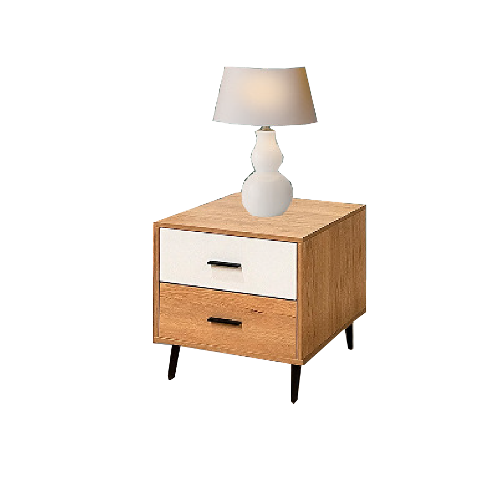 TABLE DE NUIT CAPILEIRA REF 700 2 TIRS OAK/WHITE