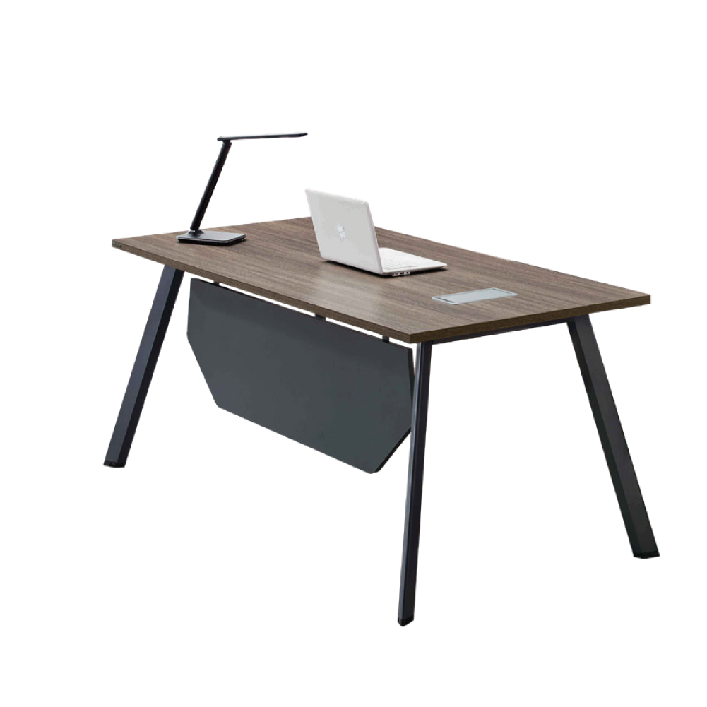OFFICE TABLE CHESSELL REF F20B-16B DESK + SIDE TABLE 2DRWS TORREYA & DARK GREY