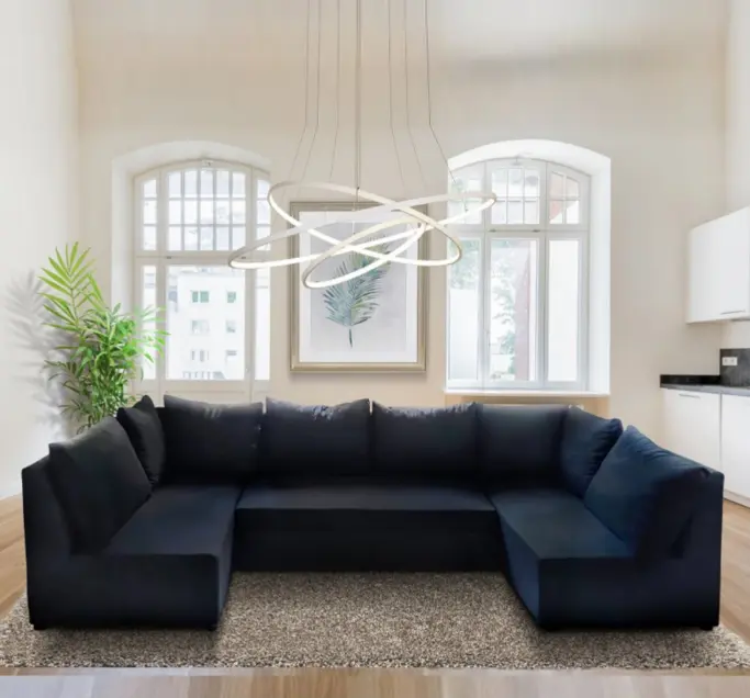 SOFA CRONULLA SEC60 U SHAPE MECHANISM REF HQ309-32  DARK GREY