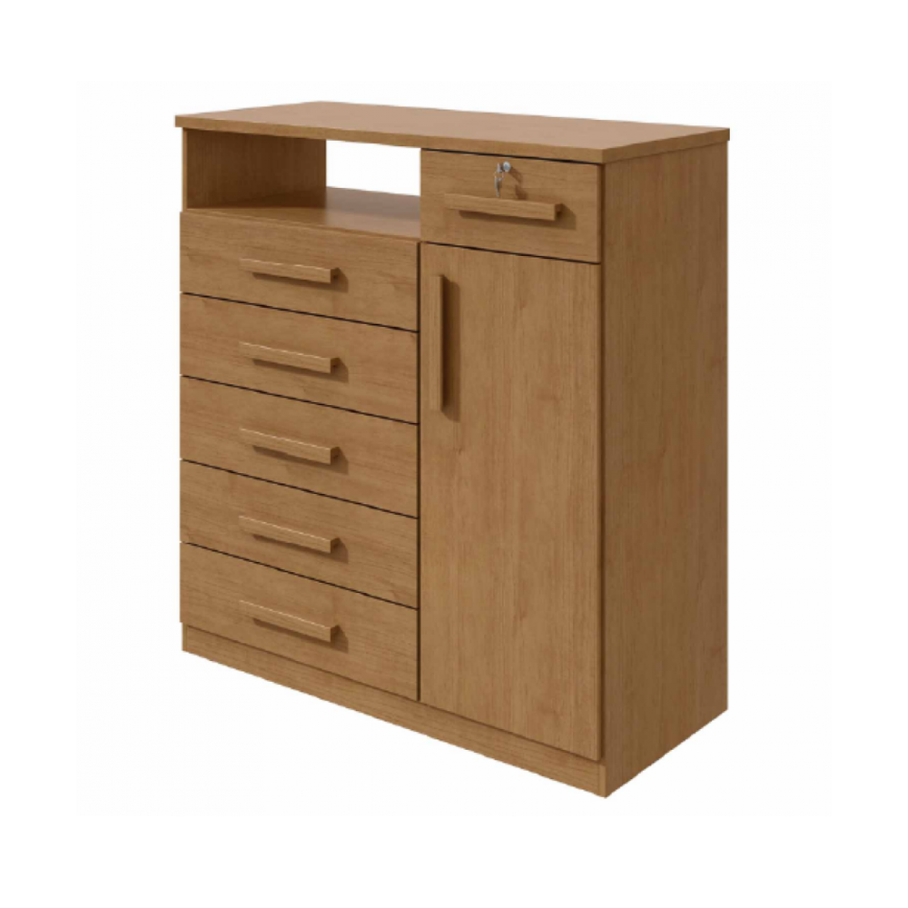 COMMODE DA VINCI 6 TIRS 1 PT ALMOND CLEAN