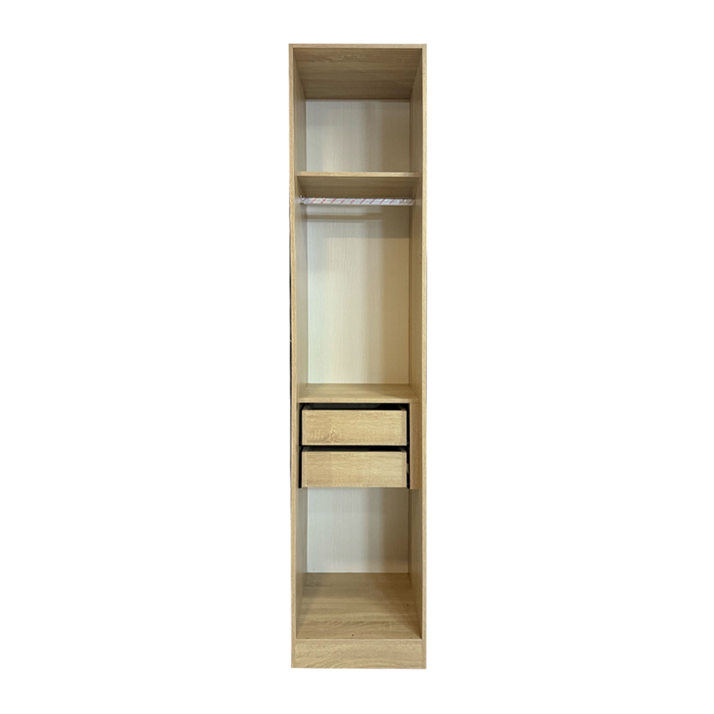 CLOSET DOMINO 2 TIRS 1 HANGER + WHITE  WITHOUT DOOR COCO