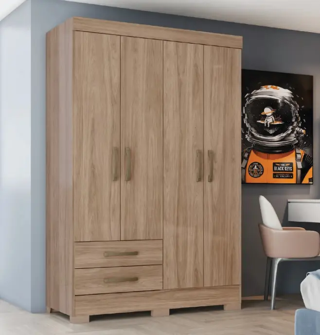 ARMOIRE ELANDS REF BE12-198 (2PC) 4 PTS 2TIRS JEQUITIBA GLOSS