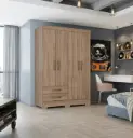 ARMOIRE ELANDS REF BE12-198 (2PC) 4 PTS 2TIRS JEQUITIBA GLOSS