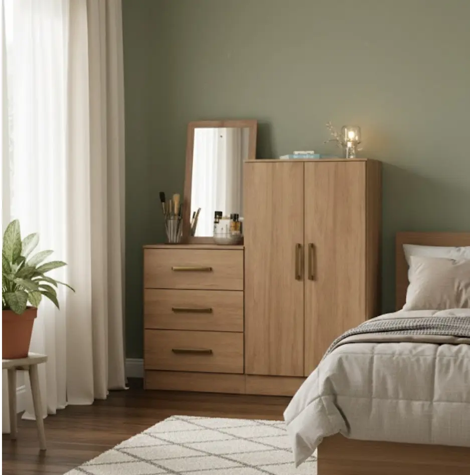 COMMODE ELBERT REF B700-198 (2PC) 3 TIRS 2PTS JEQUITIBA GLOSS