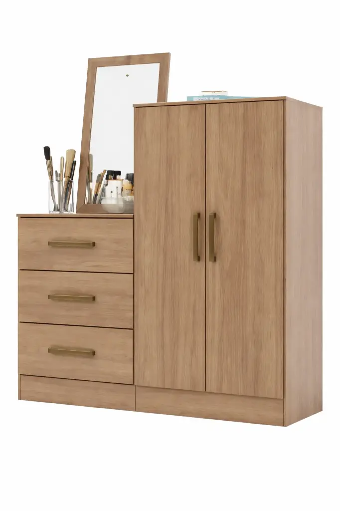 COMMODE ELBERT REF B700-198 (2PC) 3 TIRS 2PTS JEQUITIBA GLOSS