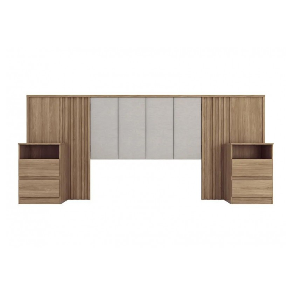 BED GRECIA REF D610-530 5'0 REMB - HEADBOARD ONLY JEQUITIBA GLOSS