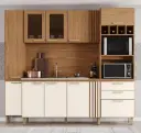 KITCHEN HELDEN REF BC01-127 (3PC) COMPACT KITCHEN NATURE / OFF WHITE