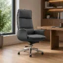 OFFICE CHAIR KATHIE-H HIGH BACK PU BLACK