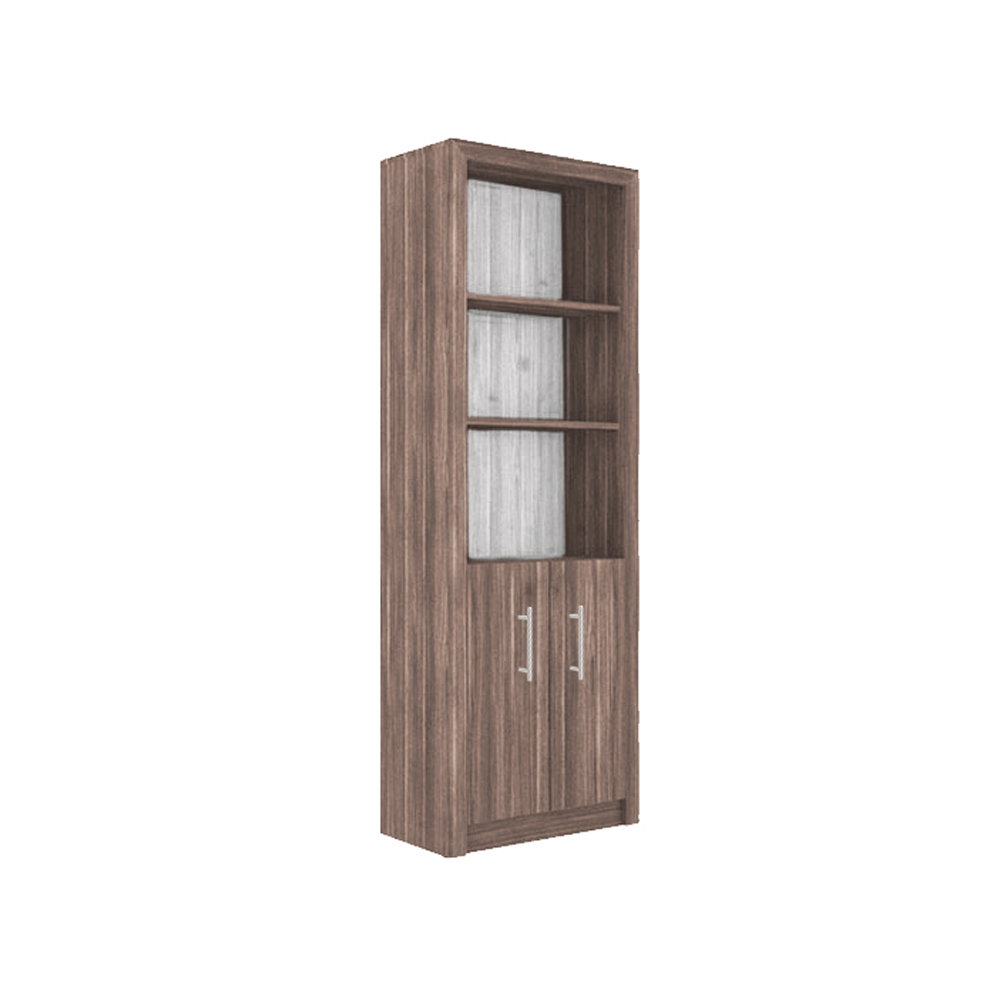 BOOKCASE MALMO 2 PTS + SHELVES LIGHT GREY REF SA468