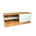 MEUBLE TV MALMO 2 PTS LIGHT GREY + SHELVES HL33 LIGHT BROWN