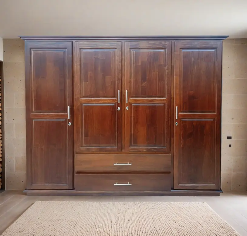 ARMOIRE MELDIANA 2 PTS 2TIRS SAPELE-WHITE INSIDE
