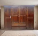 ARMOIRE MELDIANA 2 PTS 2TIRS SAPELE-WHITE INSIDE
