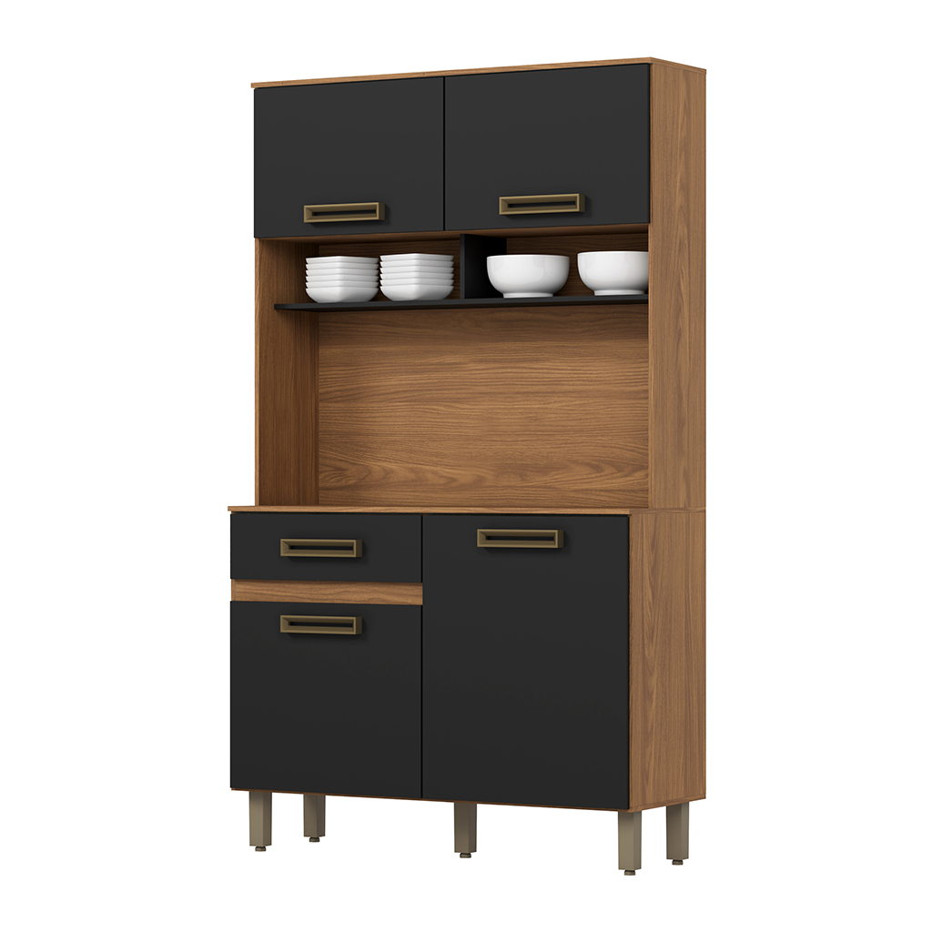 KITCHEN MILTON REF B109-215 COMPACT KITCHEN 1050MM NATURE / BLACK
