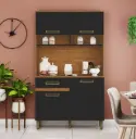 KITCHEN MILTON REF B109-215 COMPACT KITCHEN 1050MM NATURE / BLACK