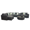 SOFA ROCHER BED LHS L SHAPE POUFF/CUPHOLDER/15 CHS(9 L/4 M/2 S) REF HQ195-1