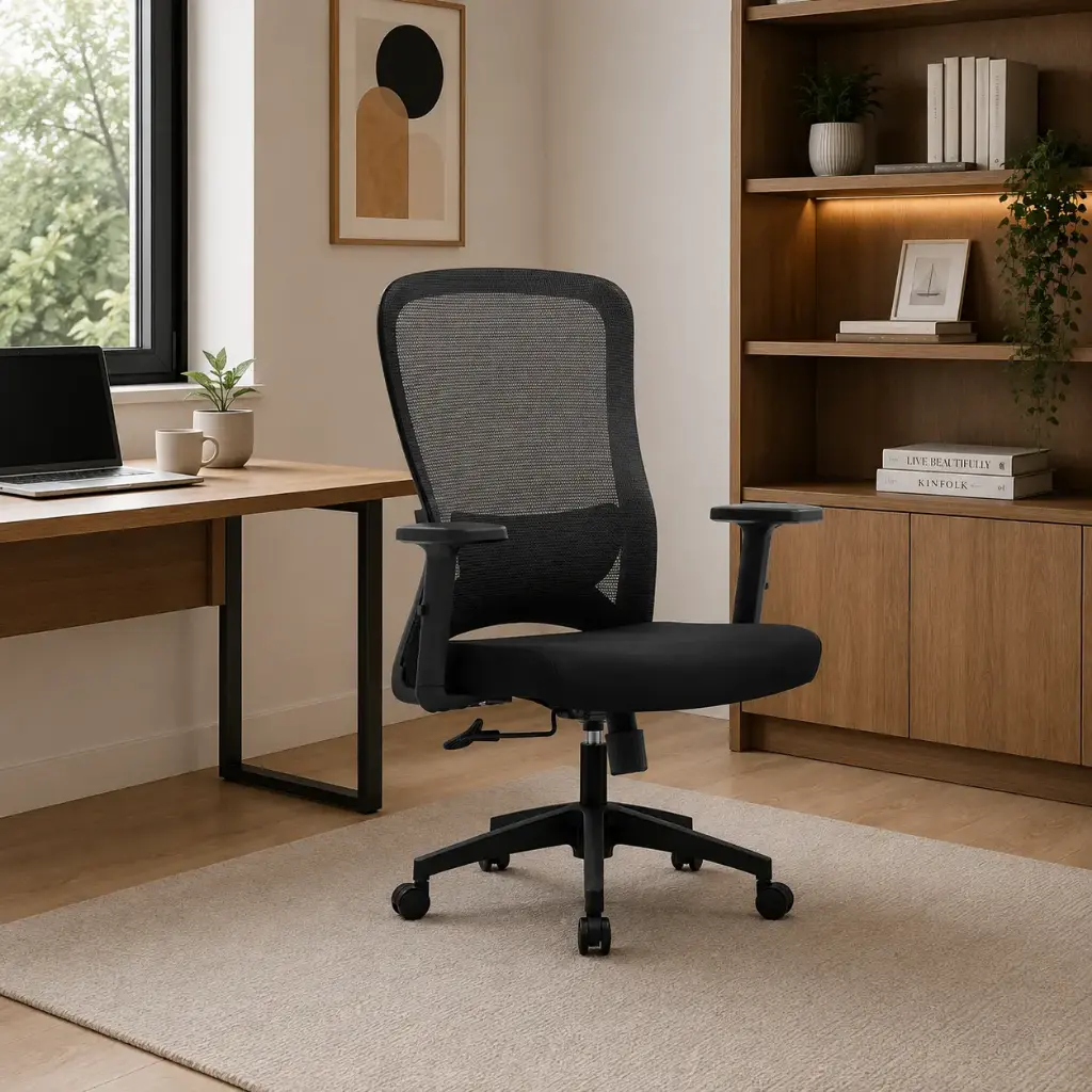 OFFICE CHAIR SAMMY - M (2 IN 1) MEDIUM BACK MESH BLACK