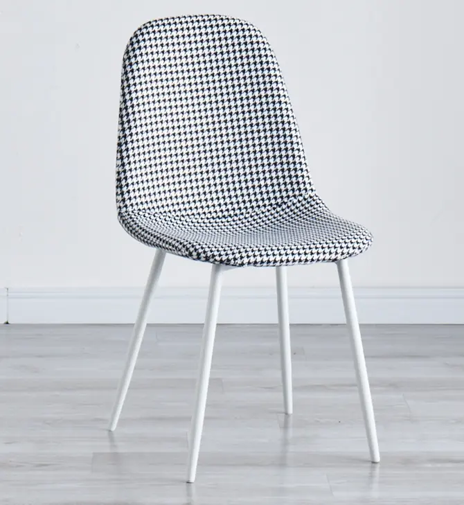 CHAISE SANDER X REF DC1916P (4 IN 1) DINING HOUNDSTOOTH FABRIC BLACK & WHITE