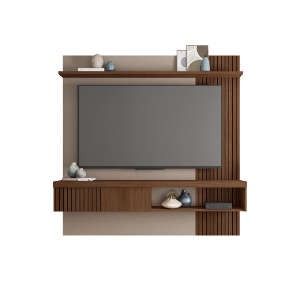 MEUBLE TV JADE 1.5 1 PT SLIDING + PANEL (INCLUDE FIXATION) HAVANA / FENDI