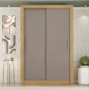 ARMOIRE SANTIAGO (2PC) SLIDING 2PTS HONEY/OFF/CACAO
