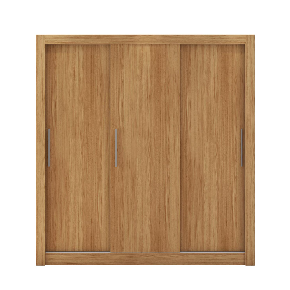 ARMOIRE SANTIAGO (2PC) SLIDING 3PTS SPACE FOR 2 DRAWERS + 1 MIRROR HONEY/OFF/CACAO