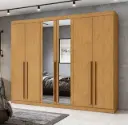 ARMOIRE BERTHA (5PC) 6 PTS + MIRROIR ALMOND CLEAN