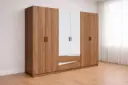ARMOIRE VALENZA REF 710 (3PC) 6 PTS WALNUT/WHITE