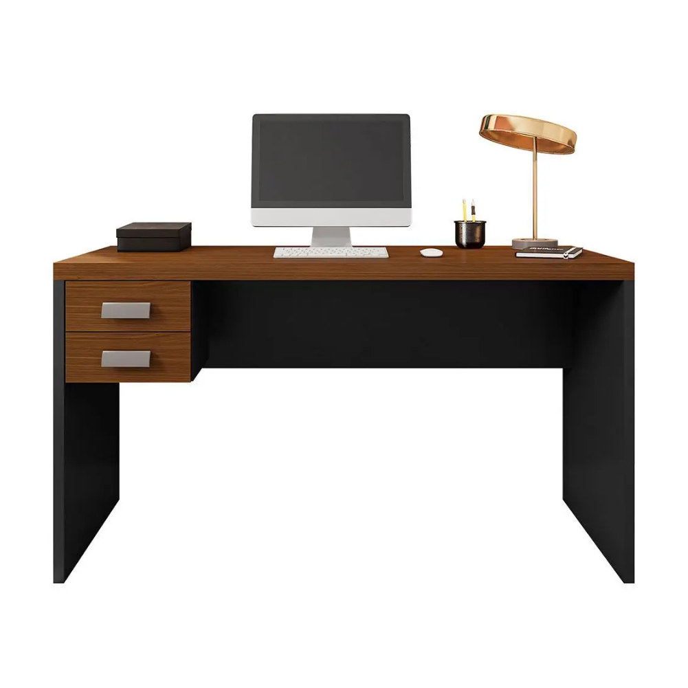 OFFICE TABLE STUDIO (2PCS) 2 TIRS 1360 TELESCOPIC DRAWER HONEY/CACAO 