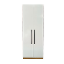 CLOSET BELIZZI L-800*D-500*H-2300 4 SHELVES+2 DOORS CASING OAK/DOOR WHITE