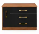 BASE CABINET + SPICE RACK CAMEROON 3TIRS BLACK &  BROWN