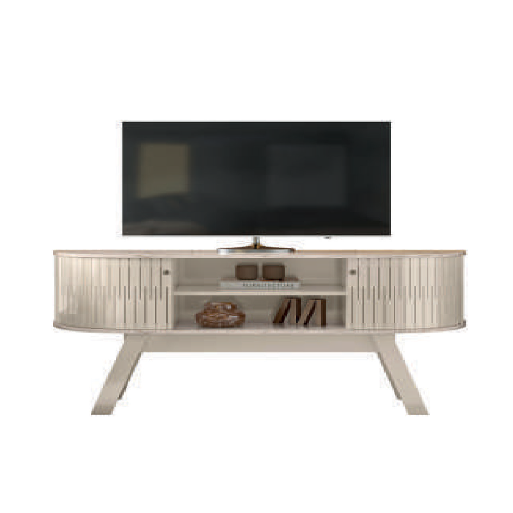 MEUBLE TV VALENCIA 2PTS CALACATA / OFF WHITE