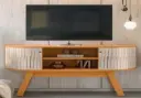 MEUBLE TV VALENCIA 2PTS CINNAMON / OFF WHITE 