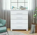 COMMODE BAIAO 4 TIRS WHITE 