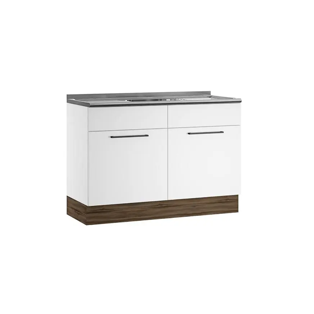 KITCHEN EXCLUSIVE BASE UNIT 2 DRS 2 DRWS WITH SINK WHITE 