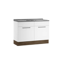 KITCHEN EXCLUSIVE BASE UNIT 2 DRS 2 DRWS WITH SINK WHITE 